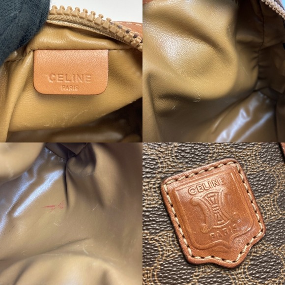 CELINE Macadam pattern shoulder bag Brown x - Picture 4 of 7